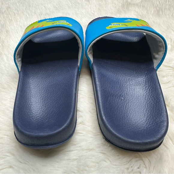 Hatley Slide Sandals Dinosaur Blue & Green Size 1 - Picture 3 of 16